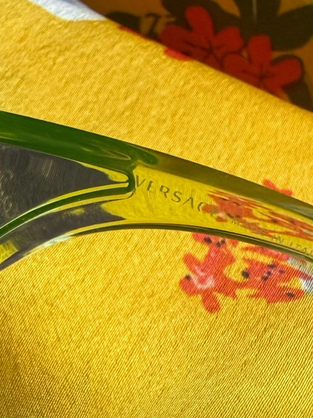 Versace Translucent Lime Green Sunglasses
